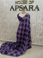 Purple Assam Silk Saree 23