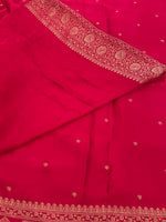 Pink Satin Mashru Silk Saree 07