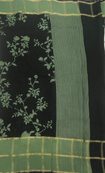 Black n Green Assam Silk Saree 23