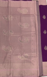 Purple n Pink Semi Silk Saree 42