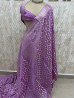 Pink Georgette Saree 26