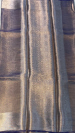 Purple Pure Tissue Organza Saree 11