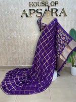 Purple Pashmina Silk saree 315