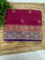 Pink n Purple Semi Silk Saree 25