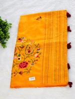 Mustard Yellow Matka Tussar