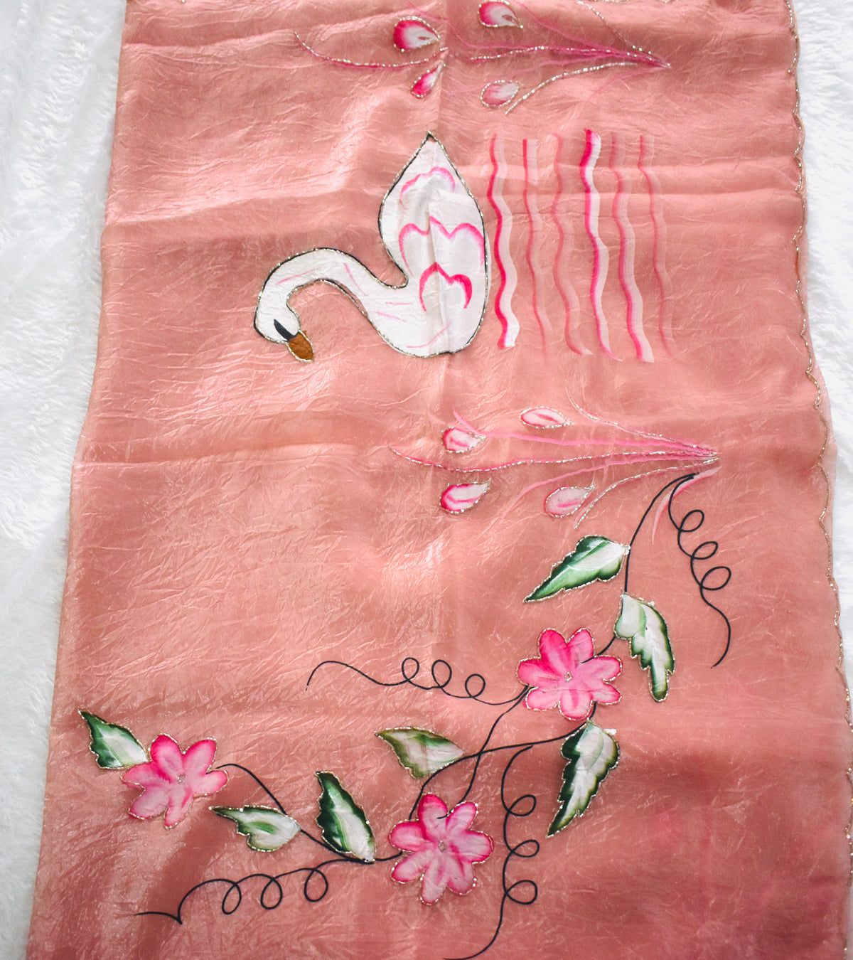 Pastel Pink Crush Tissue Hand Paint