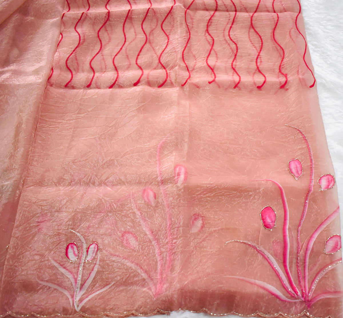 Pastel Pink Crush Tissue Hand Paint