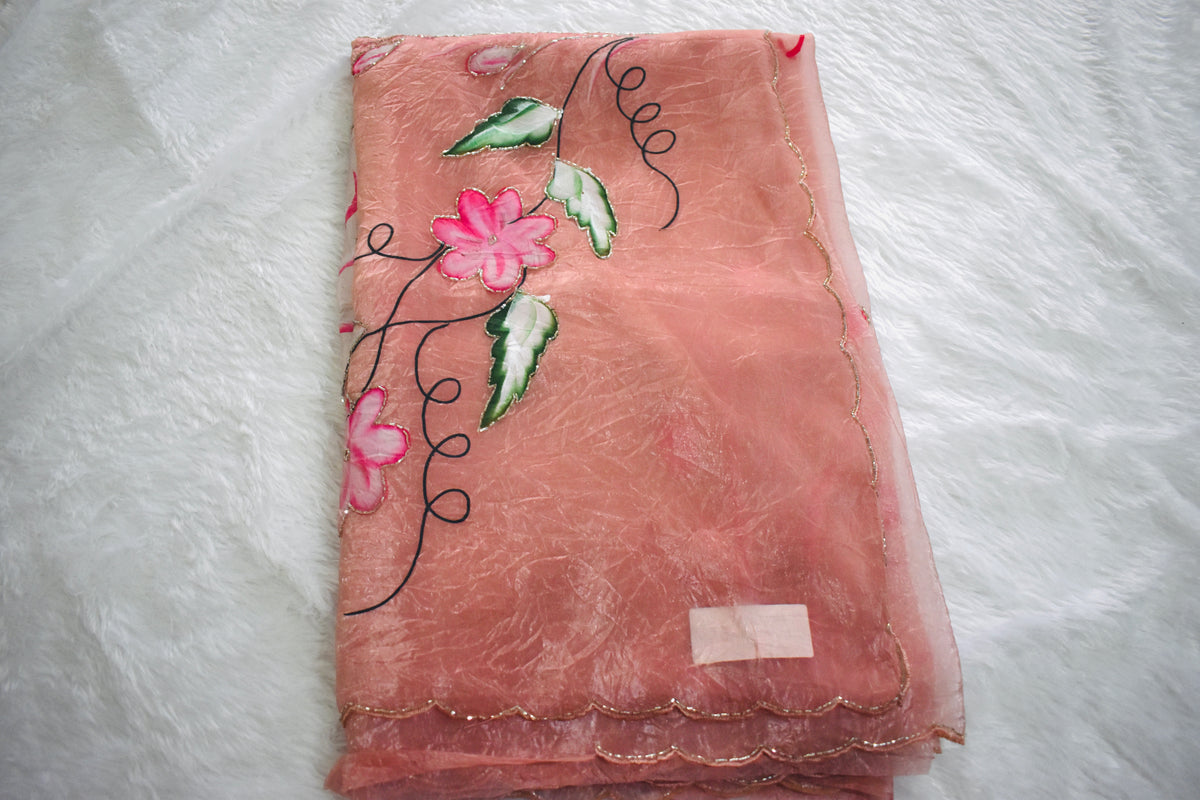 Pastel Pink Crush Tissue Hand Paint