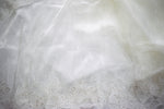 Creamish white Embrodiary Organza Saree