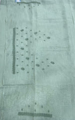 Mint Green Soft Tissue Embroidery Saree 17