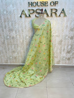 Pista Green Cotton Jamdani Saree 80