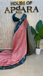 Pink n Green Semi Silk Saree 95