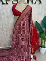 Maroon n Red Soft Silk Vintage Saree 300