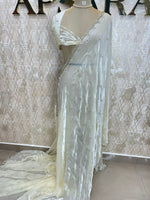 White Katdana Work Designer Saree 87