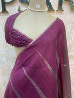 Wine Jute Lenin Saree 78