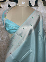 Blue Tissue Paithani Border Saree 76