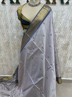 Grey Bamboo Silk Saree 48