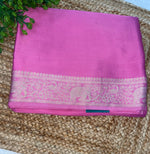 Baby Pink Satin Mashru Silk Saree 07