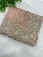 Baby Pink Shimmer Designer Saree