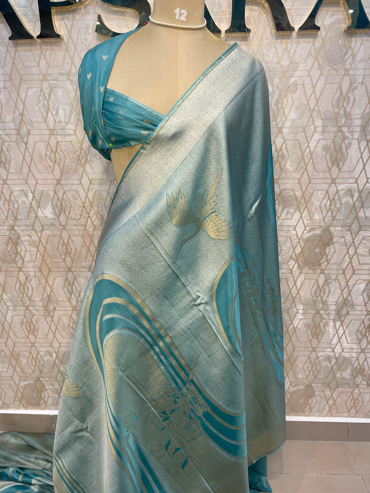 Blue Banarasi Soft Tissue Saree 30