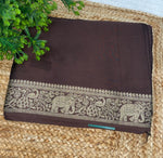 Brown Satin Mashru Silk Saree 07