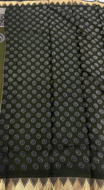 Mehendi Green n Black Pure Mangalgiri Cotton Silk Saree 13