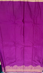 Green n Purple Brocade Semi Kanchi Tissue Saree