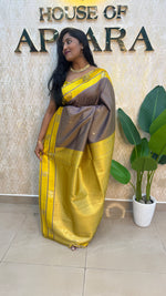 Purple n Yellow Semi Silk Saree 95