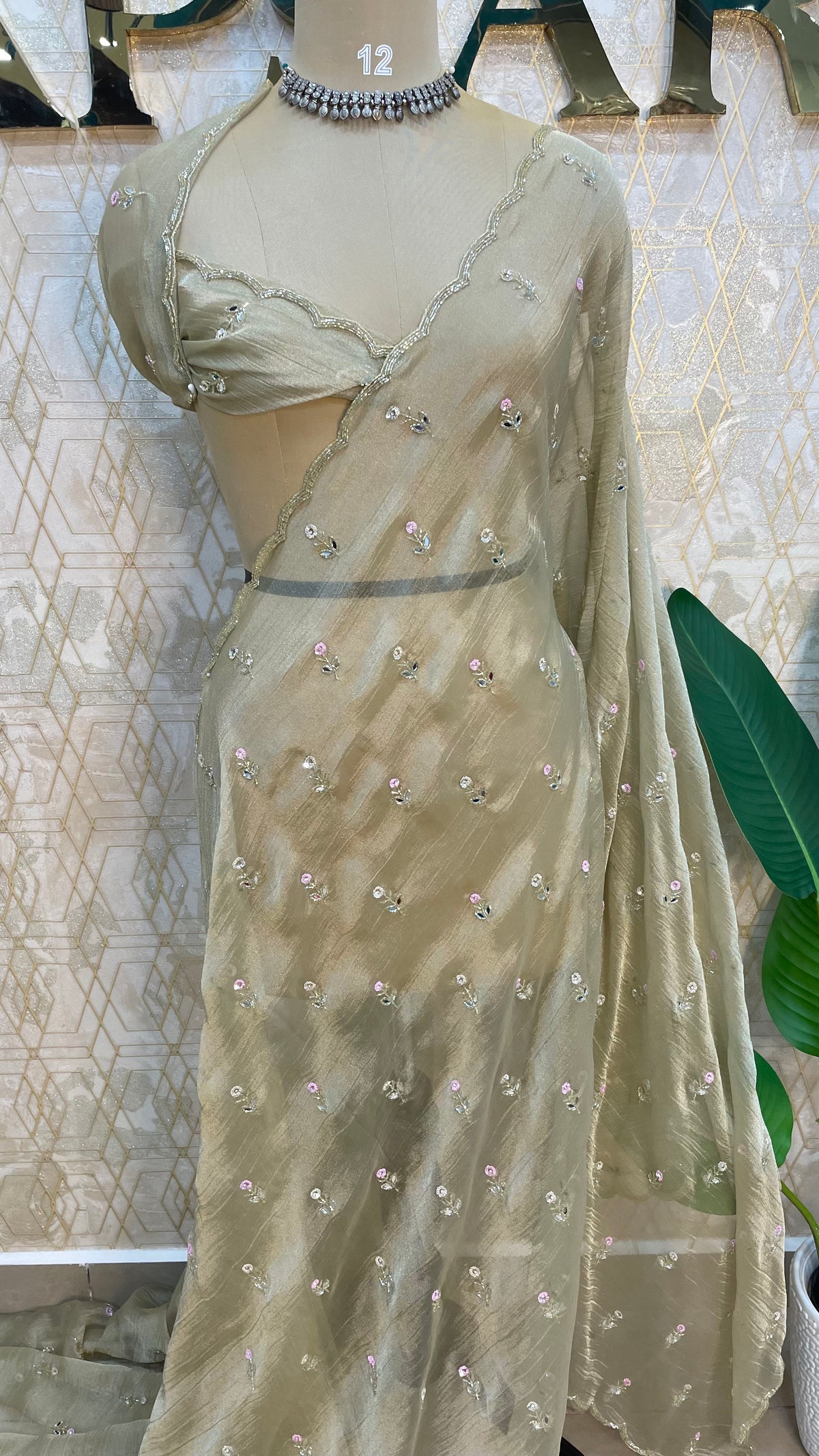 Beige Soft Tissue Designer Work