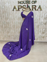 Purple Crepe Saree 29