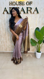 Onion Pink Matka Tussur with Satin Border Saree 14