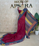 Maroon Patchwork saree 317