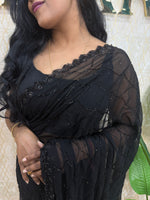 Black Katdana Work Designer Saree 90