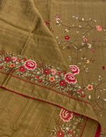 Green Soft Tussur Petite Embroidery Saree 21