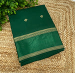 Bottle Green Small Butta Semi Crepe Saree 34
