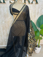 Black Jute Lenin Saree 72