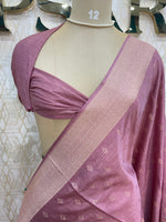 Onion Pink Soft Tussur Cotton Saree 107
