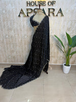 Black Katdana Work Designer Saree 87