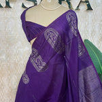 Purple Banarasi Tussar Georgette Saree 307