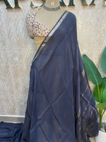Grey Semi Silk Saree 105