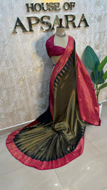 Gold n Pink Semi Silk Saree 97
