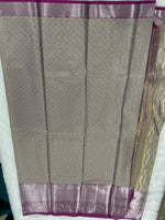 Gold n Pink Brocade Semi Kanchi Tissue Saree