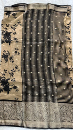 Cream Soft Butter tussar saree