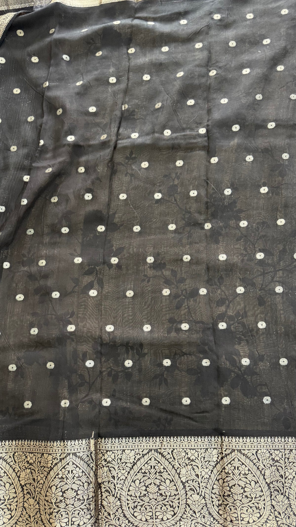 Cream Soft Butter tussar saree