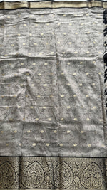 Ash grey Soft Butter Tussar saree