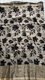 Ash grey Soft Butter Tussar saree