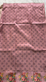 Pink Banarasi Soft tussarDigital print
