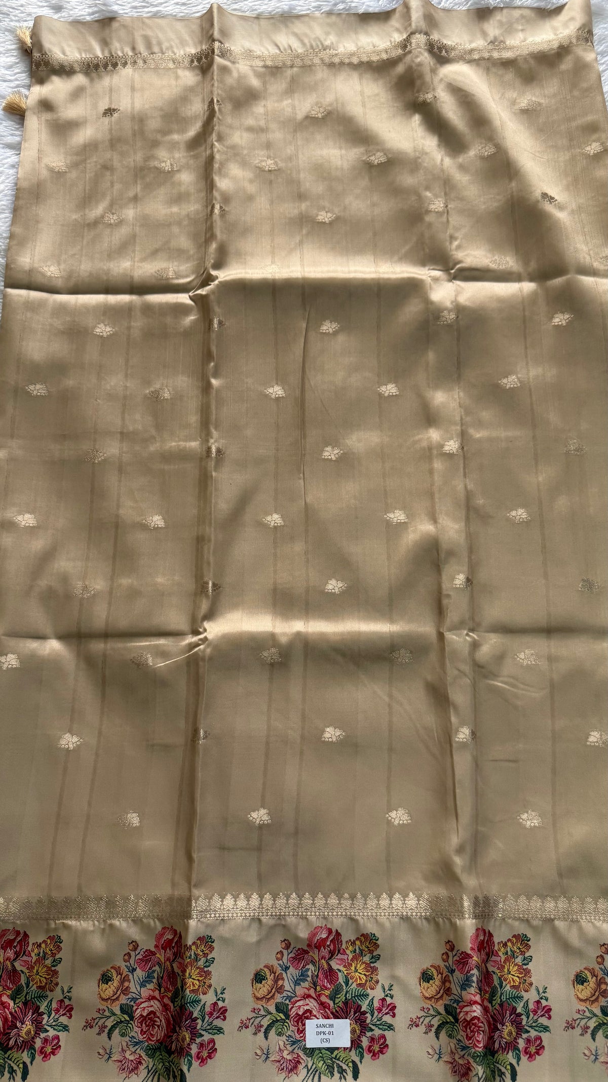 Cream Banarasi Soft tussar Digital print