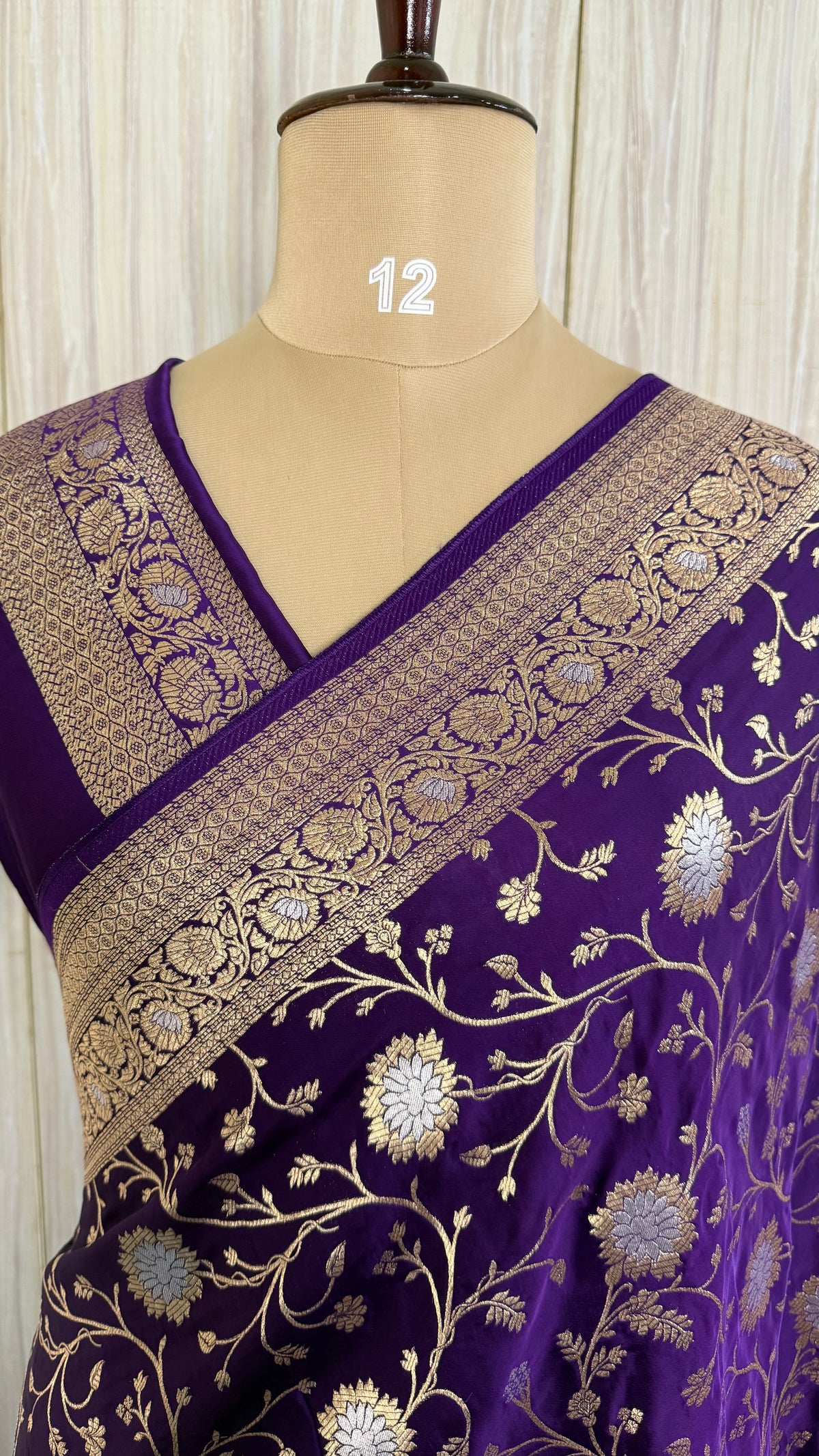 Purple Mashru Satin Silk Saree