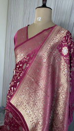 Pink Mashru Satin Silk Saree